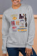Grey Casual Sportswear Print Patchwork O Neck Tops
