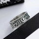 Silver Fashion Vintage Letter Patchwork Rings