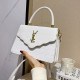 White Fashion Simplicity Solid Letter Bags
