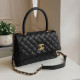 Black Fashion Simplicity Plaid Letter Bags