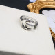 Silver Fashion Vintage Letter Hollowed Out Rings
