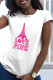 White Casual Daily Print Patchwork O Neck T-Shirts