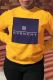 Yellow Casual Street Print Patchwork O Neck Tops