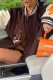 Coffee Fashion Casual Letter Embroidered Patchwork Mandarin Collar Outerwear