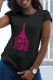 Black Casual Daily Print Patchwork O Neck T-Shirts