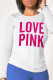 White Casual Street Print Patchwork Letter O Neck Tops