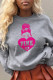 Grey Casual Daily Print Patchwork O Neck Tops