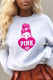 White Casual Daily Print Patchwork O Neck Tops