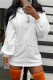White Fashion Casual Solid Basic Hooded Collar Long Sleeve Dresses