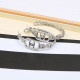 Silver Fashion Simplicity Letter Hot Drill Earrings