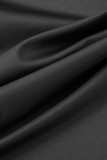 Black Fashion Casual Print Bandage Off the Shoulder Short Sleeve Dress Dresses