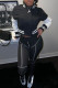 Black Casual Print Patchwork Zipper Long Sleeve Two Pieces