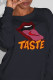 Black Street Sportswear Print Patchwork O Neck Tops