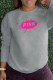 Grey Casual Print Patchwork O Neck Tops