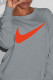 Grey Fashion Sportswear Print Patchwork O Neck Tops