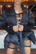 Black Fashion Casual Solid Patchwork V Neck Outerwear