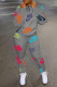 Grey Fashion Casual Letter Print Basic Hooded Collar Long Sleeve Two Pieces