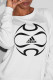White Sportswear Daily Print Patchwork O Neck Tops