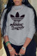 Grey Fashion Street Print Patchwork O Neck Tops