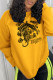 Yellow Street Vintage Animal Print Patchwork O Neck Tops