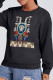 Black Casual Street Print Patchwork O Neck Tops