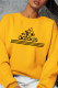 Yellow Casual Sportswear Print Patchwork O Neck Tops