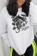 White Street Vintage Animal Print Patchwork O Neck Tops