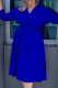 Blue Fashion Casual Solid Without Belt Turndown Collar A Line Dresses