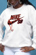 White Casual Sportswear Print Patchwork O Neck Tops
