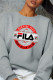 Grey Fashion Sportswear Print Patchwork O Neck Tops