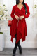 Red Casual Solid Patchwork Asymmetrical Zipper Hooded Collar Irregular Dress Dresses