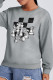 Grey Fashion Sweet Plaid Print Patchwork O Neck Tops