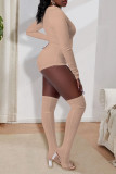 Grey Street Solid Patchwork Zipper Regular Rompers (Including Socks)