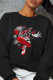 Black Fashion Sportswear Print Patchwork O Neck Tops