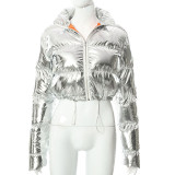 Pink Casual Street Solid Patchwork Zipper Outerwear