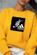 Yellow Fashion Sportswear Print Patchwork O Neck Tops