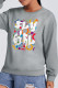 Grey Fashion Street Print Patchwork O Neck Tops