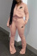 Apricot Fashion Casual Print Patchwork Turndown Collar Long Sleeve Two Pieces