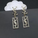 Gold Fashion Simplicity Letter Hot Drill Earrings