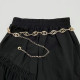 Golden Yellow Fashion Simplicity Letter Chains Waist Chain