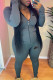 Grey Fashion Street Print Patchwork Hooded Collar Long Sleeve Two Pieces