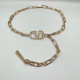 Rose Gold Fashion Simplicity Letter Chains Waist Chain