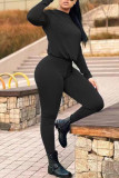 Purple Casual Solid Patchwork O Neck Long Sleeve Two Pieces