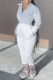 Grey Fashion Casual Solid Patchwork Zipper Collar Regular Jumpsuits