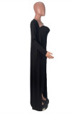 Red Fashion Sexy Solid Cardigan Long Sleeve Two Pieces