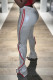 White Street Solid Patchwork Stringy Selvedge Regular High Waist Pencil Solid Color Bottoms