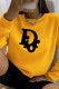 Yellow Fashion Daily Print Patchwork O Neck Tops
