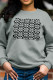Grey Fashion Casual Print Patchwork O Neck Tops