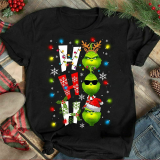 Black Casual Party Print Patchwork O Neck T-Shirts