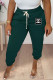 Dark Blue Fashion Elegant Solid Patchwork Pencil Bottoms